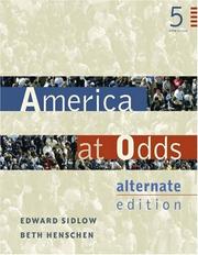 Cover of: America at Odds by Edward Sidlow, HENSCHEN, SIDLOW, Beth Henschen, Edward I. Sidlow, Edward I. Sidlow, Beth Henschen