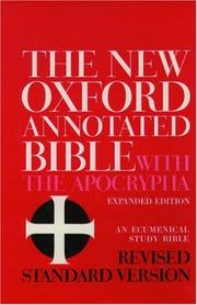 Cover of: The New Oxford Annotated Bible with the Apocrypha, Revised Standard Version, Expanded Edition (Genuine Leather Black 8914A) | 