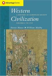 Cover of: Thomson Advantage Books: Western Civilization: A History of European Society, Compact Edition, Volume I