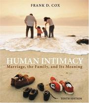 Cover of: Human Intimacy by Frank D. Cox
