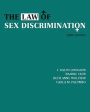 Cover of: The Law of Sex Discrimination