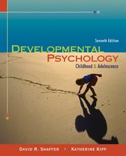 Cover of: Developmental Psychology: Childhood and Adolescence (Thomson Advantage Books)