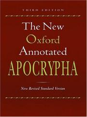 Cover of: The New Oxford Annotated Bible, New Revised Standard Version, Third Edition (Hardcover 9700) by 