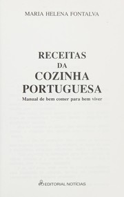Cover of: Receitas da cozinha portuguesa: manual de bem comer para bem viver