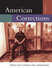 American corrections by Todd R. Clear