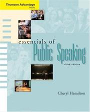 Cover of: Essentials of public speaking by Cheryl Hamilton