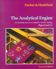 The analytical engine by Rick Decker, Stuart Hirshfield