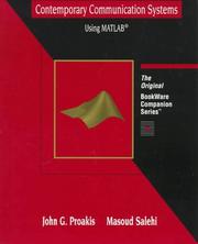Cover of: Contemporary communication systems using MATLAB by John G. Proakis