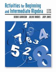 Cover of: Activities Manual for Beginning and Intermediate Algebra