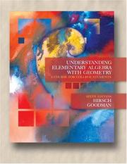 Cover of: Understanding Elementary Algebra with Geometry by Lewis R. Hirsch, Arthur Goodman