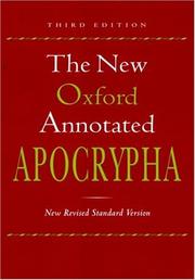 Cover of: The New Oxford Annotated Apocrypha, New Revised Standard Version, Third Edition (Hardcover 9710) by 