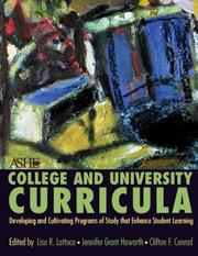 Cover of: College and University Curriculum: Developing and Cultivating  Programs of Study that Enhance Student Learning