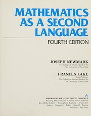 Cover of: Mathematics as a second language