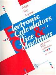 Cover of: Electronic calculators & office machines by Robert Briggs
