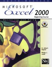 Microsoft Excel 2000 by H. Albert Napier, Philip J. Judd