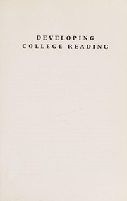 Cover of: Developing college reading