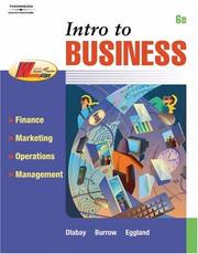 Cover of: Intro to Business by Les Dlabay, James L. Burrow, Steven A. Eggland