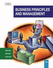 Cover of: Business Principles and Management
