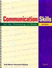 Cover of: Communication Skills for the Processing of Words by Roseanne Reiff