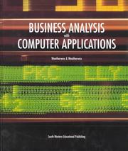 Front cover of Business Analysis with Computer Applications by Jo Ann Weatherwax