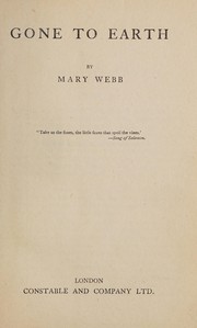Cover of: Gone to earth by Mary Gladys Meredith Webb