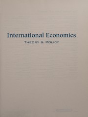 Cover of: International economics: theory & policy