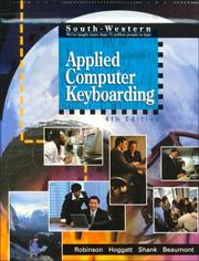 Cover of: Applied Computer Keyboarding by Jon A. Shank, Jerry W. Robinson, Lee R. Beaumont, Jack P. Hoggatt