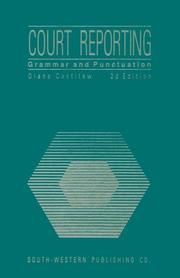 Front cover of Court reporting by Diane Castilaw