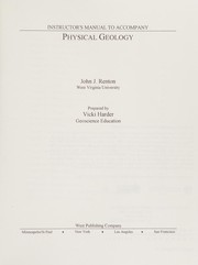Cover of: Instructor's Manual to Accompany Physical Geography