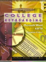Cover of: College Keyboarding: Microsoft Word 6.0/7.0 : Complete Course, Lessons 1-180