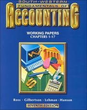 Cover of: Working Papers Chapters 1-17 for Fundamentals of Accounting