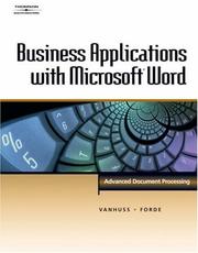 Cover of: Business Applications with Microsoft  Word: Advanced Document Processing (with CD-ROM)