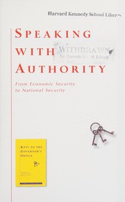 Cover of: Speaking with authority: from economic security to national security