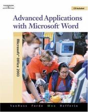Cover of: Advanced Applications with Microsoft Word (with Data CD-ROM)