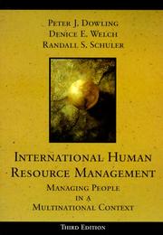 Cover of: International Human Resource Management by Peter Dowling, Denice E. Welch, Randall S. Schuler