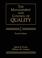 Cover of: The management and control of quality