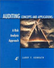 Cover of: Auditing concepts and applications: a risk analysis approach