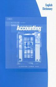 Cover of: English Dictionary for Gilbertson/Lehman/Passalacqua/Ross' Century 21 Accounting, 8th