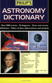 Front cover of Philip's astronomy dictionary by Unknown