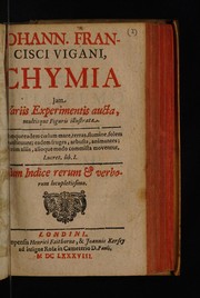 Cover of: Chymia jam variis experimentis aucta