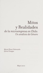 Cover of: Mitos y realidades de la microempresa en Chile by María Elena Valenzuela
