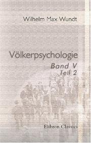 Cover of: Völkerpsychologie by Wilhelm Max Wundt