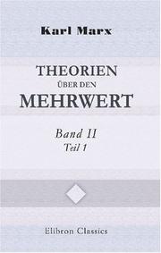 Cover of: Theorien über den Mehrwert by Karl Marx