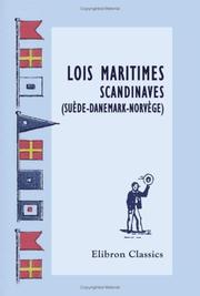 Cover of: Lois maritimes scandinaves (Suède-Danemark-Norvège) by Unknown