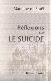 Cover of: Réflexions sur le suicide