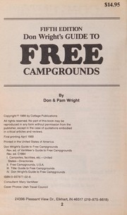 Cover of: Guide to Free USA Campgrounds by Don Wright