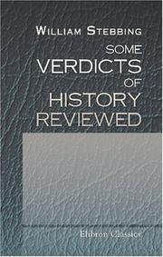 Cover of: Some Verdicts of History Reviewed