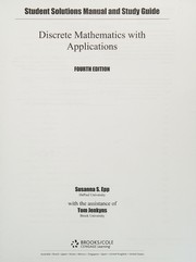 Cover of: Student Solutions Manual and Study Guide for Epp's Discrete Mathematics with Applications, 4th