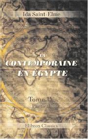 Cover of: La contemporaine en Égypte by Ida Saint-Elme