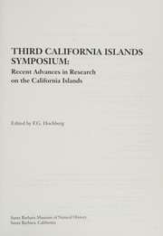 Third California Islands Symposium by F. G. Hochberg